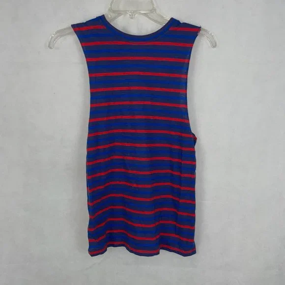 Aeropostale Blue Striped Muscle Tee Size XSmall - Picture 2 of 3